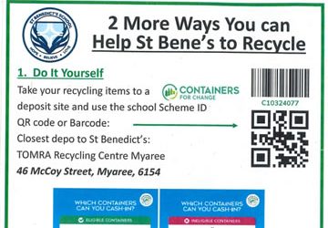 Help St Bene’s to Recycle